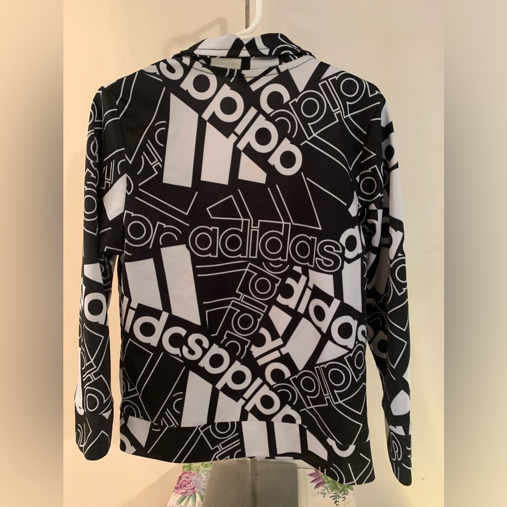 Adidas Zip Up Collared Jacket with Front Pockets Youth Size 5 EUC - Picture 8 of 9